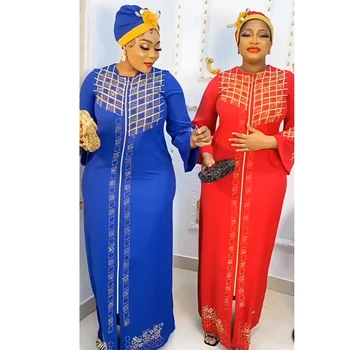 MD Африканская Одежда Для Женщин Традиционные Платья Анкара Дашики Плюс Размер Бубу Марокканский Турецкий Кафтан Халат Africaine Femme