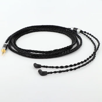 Preffair Hifi 8cores Монокристаллические наушники кабель для наушников из углеродного волокна Позолоченный 2,5 мм штекер аудио кабель hifi кабель обновления