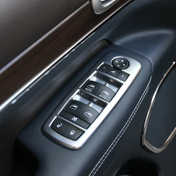 ABS Хромированное Дверное, оконное стекло, переключатель управления Подъемом, Накладка Для Jeep Grand Cherokee 2014 2015 2016 2017, Автомобильные Аксессуары Для Укладки