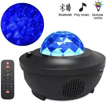 Красочный Проектор Звездного Неба Blueteeth USB Голосовое Управление Музыкальный Плеер Светодиодный Ночник Романтическая Проекционная Лампа Подарок На День Рождения