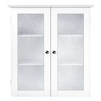 Съемный Настенный шкаф Connor с 2 Стеклянными дверцами, Мебель для ванной Комнаты, Туалета, Дома 
