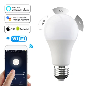 15 Вт WiFi Умная лампочка B22 E27 RGB LED Лампа Интеллектуальная Затемняемая Теплая белая Ночная лампа Google Home Alexa Голосовое управление