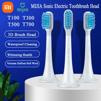 XIAOMI MIJIA T100 Электрическая головка зубной щетки MIJIA T300 T500 T700 Очищает головку зубной щетки Водонепроницаемыми Насадками с мягкой щетиной