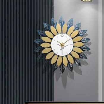 Роскошные Настенные часы Большого Размера, Бесплатная доставка, Скандинавский Железный арт-дизайнер, Современные необычные настенные часы, Бесшумный кухонный декор Reloj