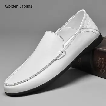 Golden Sapling /Повседневная деловая обувь; Мужская обувь на плоской подошве из натуральной кожи; Модные лоферы для вождения; Обувь для отдыха; Легкая мужская обувь;