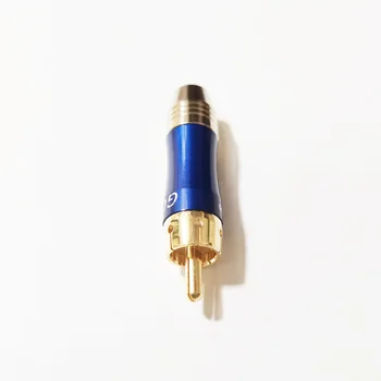 Штекер NCHTEK Blue RCA с алюминиевым корпусом, медный разъем A/V Аудио-видео/Бесплатная доставка/20 шт.