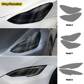 Защитная пленка для автомобильных фар, задний фонарь с дымчато-черным оттенком, Виниловая наклейка TPU для Tesla Model 3 Y S 2021 2022 2023 Аксессуары