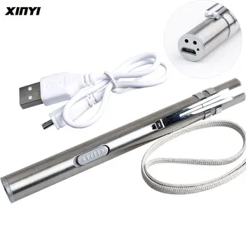 USB Перезаряжаемый светодиодный фонарик, высококачественный мощный мини-светодиодный фонарик XML, водонепроницаемая дизайнерская ручка, подвешенная на металлическом зажиме