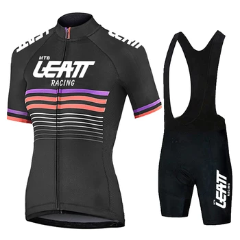 Летняя велосипедная футболка для женщин, дышащая майка для горных велосипедов, 2023, MTB Leatt Racing