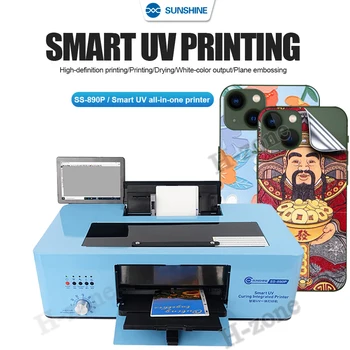 SUNSHINE A4 Smart UV Printer HD Рельефная печать для PUV PC TPU бумага с кожаным покрытием материал SS-890P с сенсорным компьютером 8 Дюймов