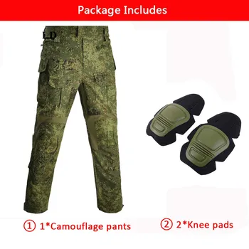 Боевые штаны HAN WILD G3 + накладки, Страйкбольные Тактические Многокамерные Брюки, Военные Тактические Армейские брюки, Камуфляжные Уличные тактические брюки