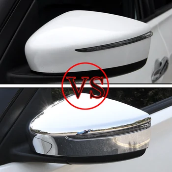 2 шт., АБС-Хромированная крышка бокового зеркала заднего вида, Защитная наклейка для Nissan Kicks 2017-2021, Аксессуары для стайлинга автомобилей