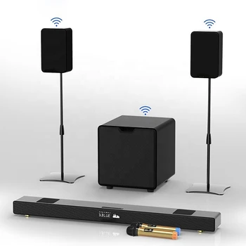 Звуковая панель 5.1 со стереофоническим сабвуфером, 35-Дюймовый Беспроводной Динамик для телевизора, Звуковая панель и задний динамик объемного звучания для домашнего Кинотеатра