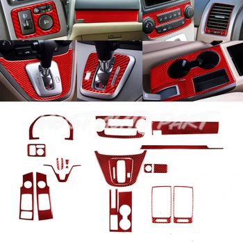 Комплект аксессуаров для интерьера из углеродного волокна, накладка для Honda CR-V 2007-2011, 20 шт., весь комплект для интерьера (2 цвета)