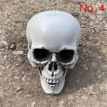 Имитация модели человеческого черепа Макет места проведения Хэллоуина реквизит украшение дома с привидениями ужасные украшения миниатюры черепов