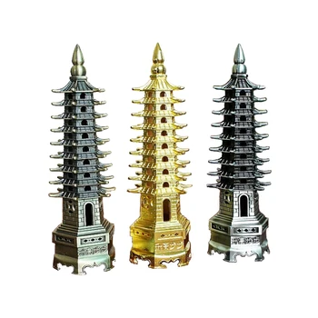 Новая Металлическая модель башни Ручной работы Вэньчан Украшения для дома Гальваническое мастерство 9-этажная 13-этажная статуя Башни