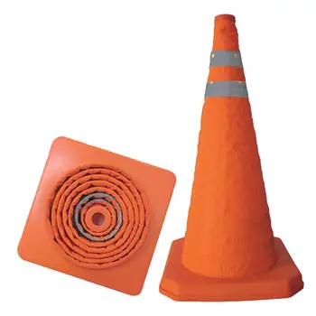 Складные оранжевые дорожные конусы безопасности дорожного движения 45 см, дорожные парковочные конусы с многоцелевой светоотражающей полосой, дорожные конусы