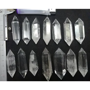 Оптовая партия 5 шт., Супер прозрачный Натуральный кварцевый кристалл, Точечная Палочка, точки, Обелиск, Целебные камни
