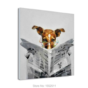 Домашняя собака поп-арт современная абстрактная живопись маслом на холсте картины для гостиной настенная живопись украшение картины обои