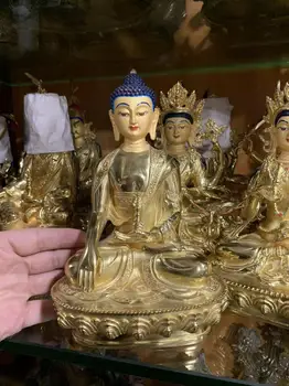 Оптовые буддийские принадлежности Буддизм семейный дом Изгнание злого духа Безопасная защита Золотая медная статуя Будды Ваджры Шакьямуни