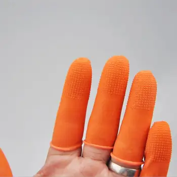 100 шт., многоразовый чехол для пальцев, перчатки из натурального каучука, нескользящие латексные защитные перчатки для пальцев, одноразовый инструмент для ногтей