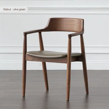 Обеденный стул из массива дерева в Скандинавском стиле, Стул для Хиросимы, Бревно из ясеня, Беседа, Простой стул со спинкой, Обеденные стулья