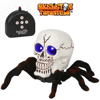 2022 Новая радиоуправляемая игрушка-паук-Тарантул, реалистичный скелет с дистанционным управлением, световой трюк, Ужасающий Хэллоуин