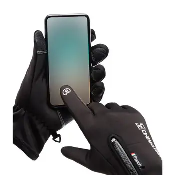 Зимние Теплые перчатки с сенсорным экраном, водонепроницаемые противоскользящие велосипедные перчатки, велосипедные перчатки