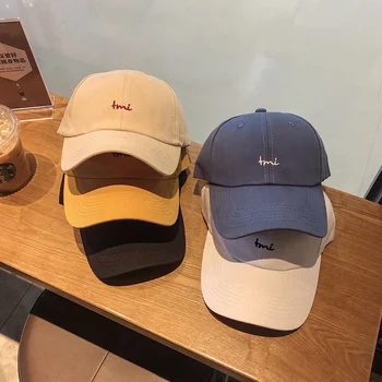 Шляпа Женская Модная бейсболка с вышитыми маленькими буквами, Мужская Уличная студенческая солнцезащитная шляпа, Корейская шляпа Snapback, хип-хоп Винтаж