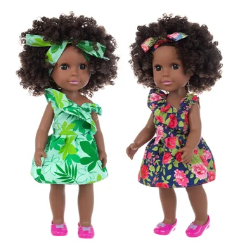 35 см Африканская кукла Рождественский лучший подарок для маленьких девочек Черная игрушка Мини Милая взрывная кукла с прической Для девочек