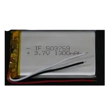 3,7 В 1300 мАч 503759 Трехпроводная Полимерно-литиевая LIPO Аккумуляторная батарея Для Видеомагнитофона
