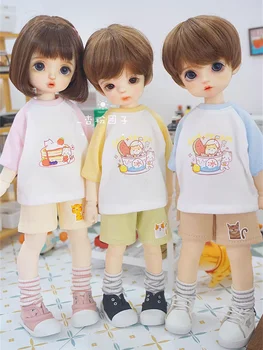 Одежда для куклы BJD, футболка для куклы 1/6, повседневный топ, шорты, аксессуары для одежды для кукол (за исключением кукол)