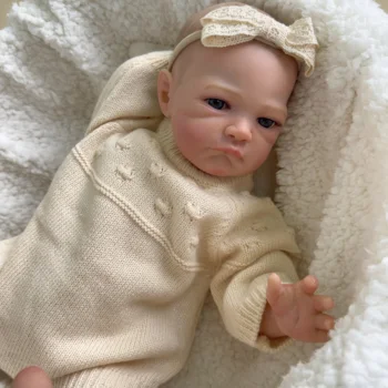 NPK 20 дюймов, уже окрашенная Готовая кукла-Реборн, Август, Проснувшийся Ребенок, 3D картина с видимыми венами