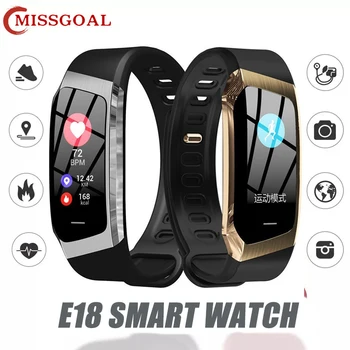 Missgoal E18 Bluetooth-совместимые смарт-часы, Пульсометр, Мужские Смарт-часы с дистанционным управлением, фитнес-браслет для IOS Android