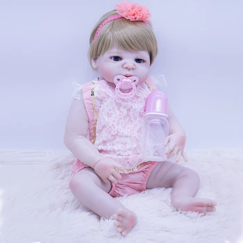 Реалистичная кукла-реборн, силиконовая кукла для малышей, Спящая с девочками, кукла Может принимать ванну, забавная игрушка, подарок на День рождения для детей