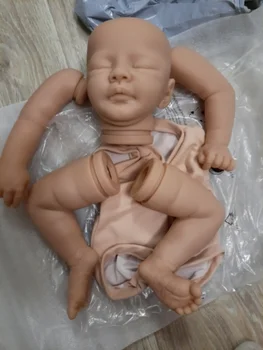 21 дюйм(ов) Bebe Reborn Doll Kit Спящий Даллас DIY Незаконченные Неокрашенные Пустые Части Куклы с Названием Тела из Ткани на шее