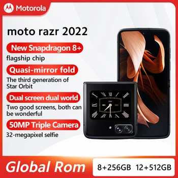 Глобальная Встроенная Память Motorola MOTO razr 2022 5G Складной Смартфон Snapdragon 8 + Gen1 6,7 дюйма 144 Гц OLED 50 Мп Тройная камера 3500 мАч