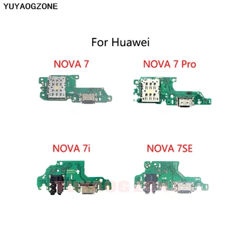 USB-порт для зарядки док-станции Разъем для подключения Гибкого кабеля для Huawei Nova 7 Pro 7i 7SE Модуль платы зарядки