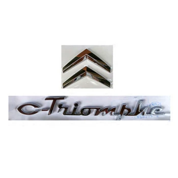 Наклейка на значок заднего багажника автомобиля из АБС для Citroen с логотипом C-Triomphe, наклейка с эмблемой, Аксессуары для модификации авто