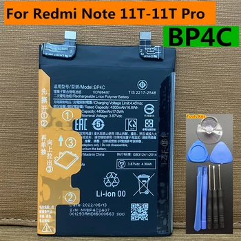 Оригинальный Сменный аккумулятор BP4C Большой емкости 4400 мАч для мобильного телефона Xiaomi Redmi Note 11T/11T Pro