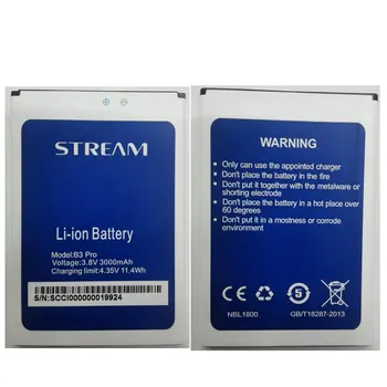3,8 В, оригинальный аккумулятор для телефона STREAM B3 Pro емкостью 3000 мАч, 3,8 В