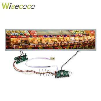 Wisecoco 28-Дюймовый Сверхширокий Монитор 1366x256 Digital Signage LCD IPS 800 Nits Барная Стойка Аркадный Шкаф Экран, Читаемый При Солнечном Свете