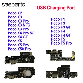 Для Xiaomi Poco X2 X3 X4 X5 X50 F5 Pro USB Порт Для Зарядки Кабель X3NFC F1 F3 F4 GT Разъем Для Зарядки Зарядное Устройство Порт Док-станция Штекерная Плата
