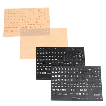 Универсальные английские наклейки с полной клавиатурой, Матовые Прозрачные наклейки с клавиатурой, Защитная наклейка для портативных ПК, ноутбука