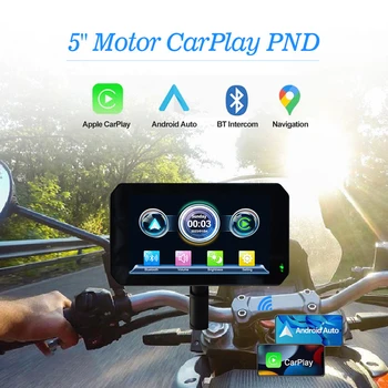 5-Дюймовый Мотоцикл Apple Carplay Android Автоэлектроника и навигация Bluetooth Проводной/беспроводной Портативный Автомобильный GPS-экран