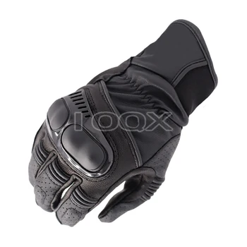 НОВЫЕ Короткие кожаные мотоциклетные перчатки Hyperion, Черные Неоново-черные Гоночные перчатки, мотоциклетные перчатки из натуральной кожи