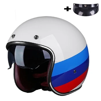 Классический мотоциклетный шлем VOSS с открытым лицом, Ретро Электрический Скутер, мотоцикл Jet Cascos Para, Защитный Шлем для мотокросса