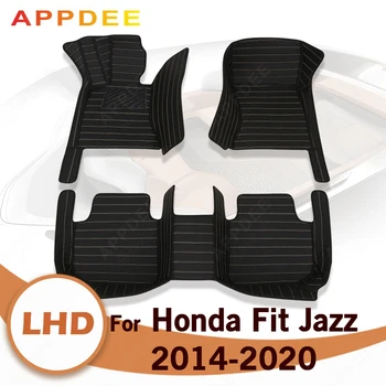 APPDEE Автомобильные коврики для Honda Fit Jazz 2014 2015 2016 2017 2018 2019 2020 Пользовательские автоматические накладки для ног автомобильный ковер