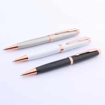 Новая мода Розовое золото черная белая стрелка украшение Окрашенная Металлическая Шариковая ручка