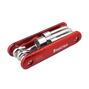 5-12 мм Складной Торцевой ключ с ручкой из алюминиевого сплава, Многофункциональный бытовой Портативный Ручной инструмент 6 В 1, Комбинированный метрический